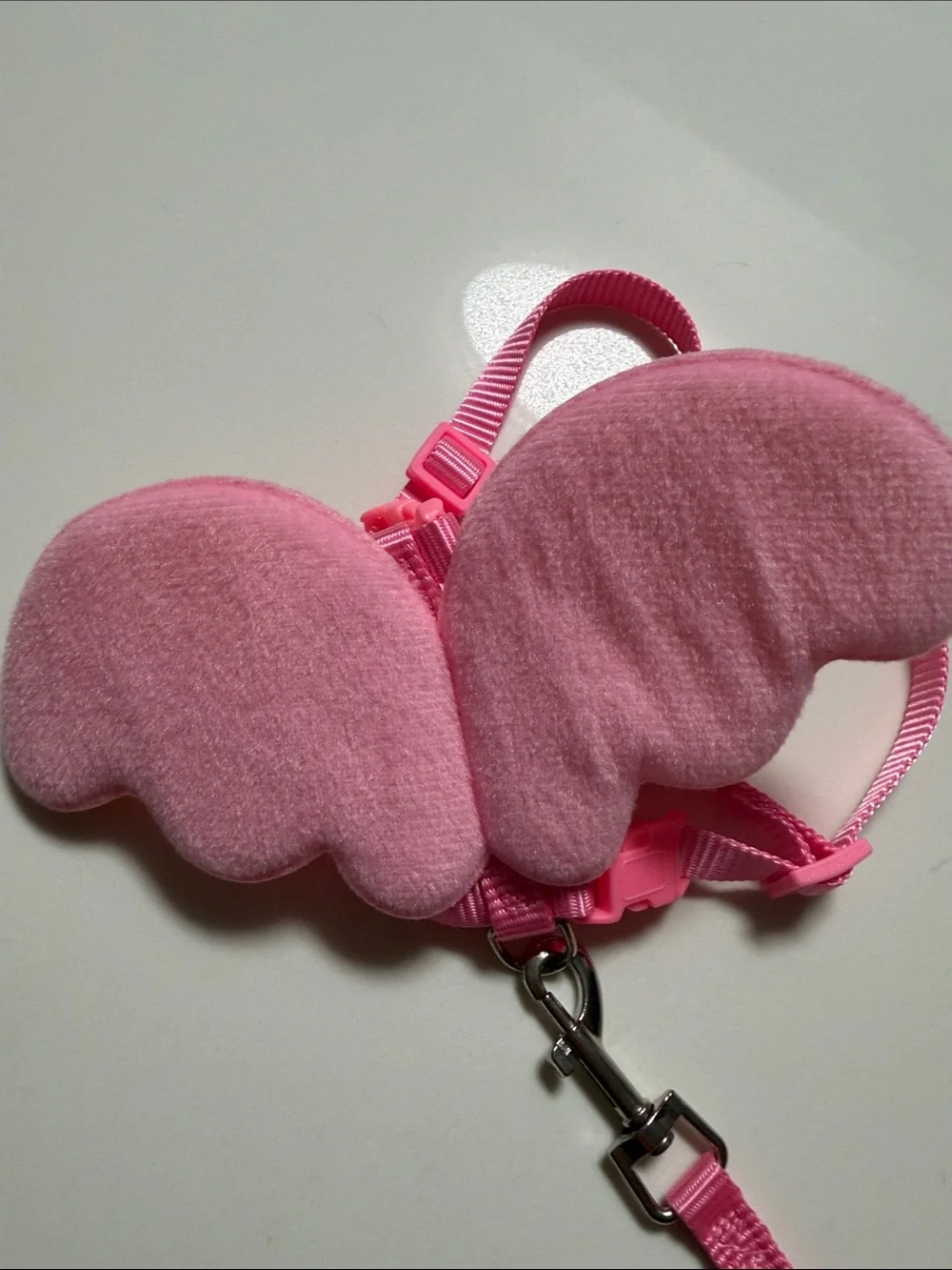 Pink Winged Pet Harness with Leash/10 pet hangers